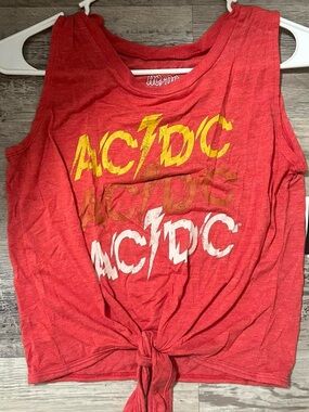 AC/DC Red Tank Top with Yellow & White Logo (NWT)